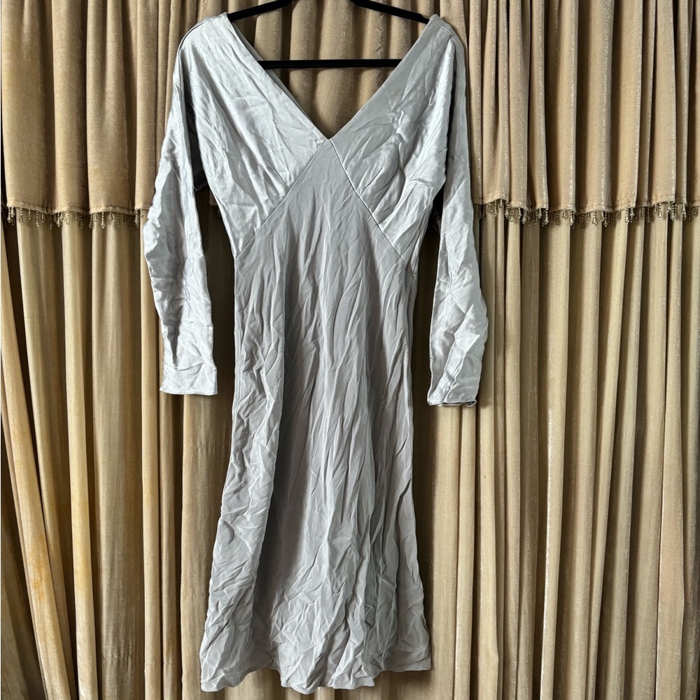 Silver/ Grey Midi Dress